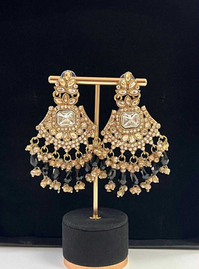 Oorbellen goud met diverse kleuren opties (design 6)