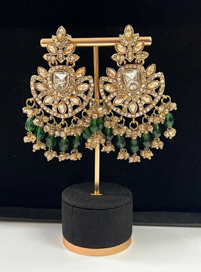 Oorbellen goud met diverse kleuren opties (design 2)