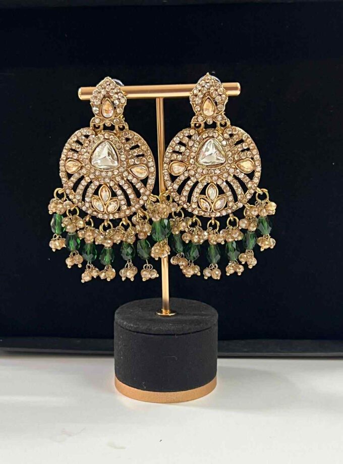 Oorbellen goud met diverse kleuren opties (design 3)