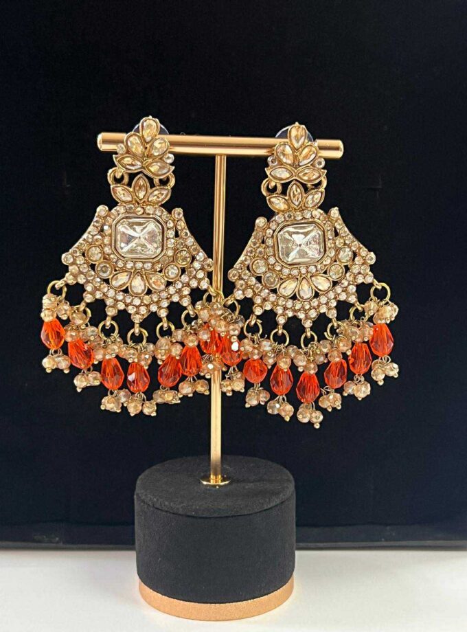 Oorbellen goud met diverse kleuren opties (design 6)