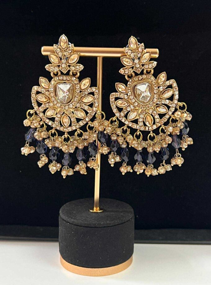 Oorbellen goud met diverse kleuren opties (design 2)