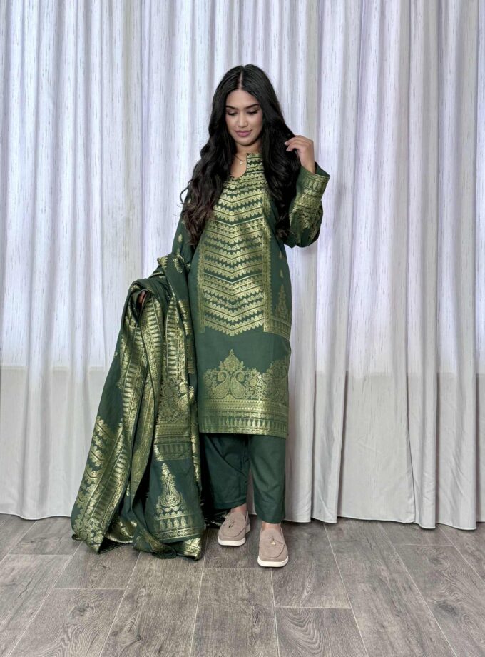 Jacquard print katoenen 3 delig suit 12790 - Extra Large
