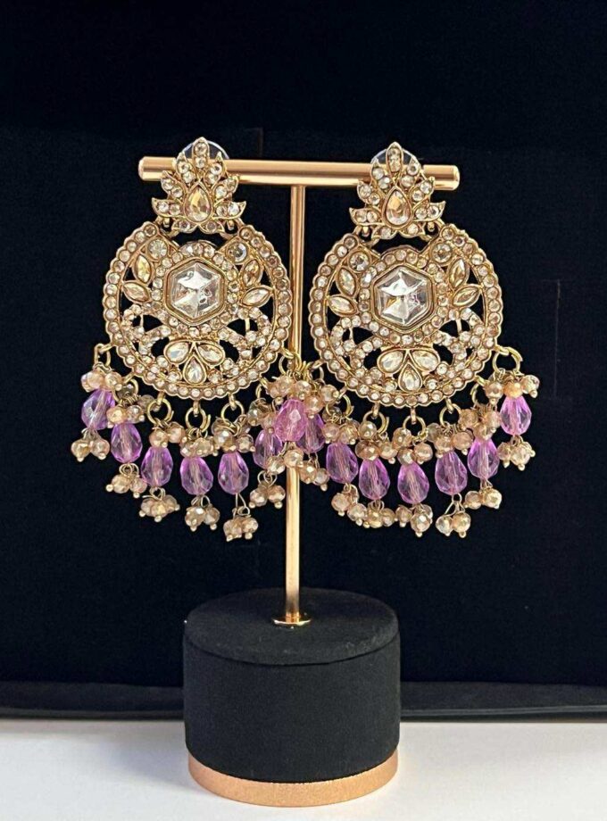 Oorbellen goud met diverse kleuren opties (design 5)