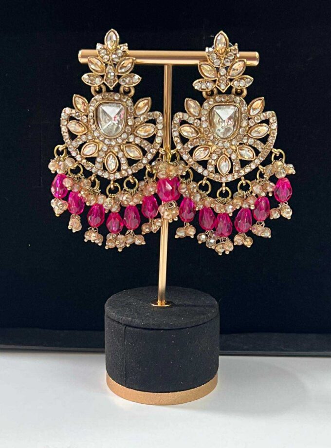 Oorbellen goud met diverse kleuren opties (design 2)