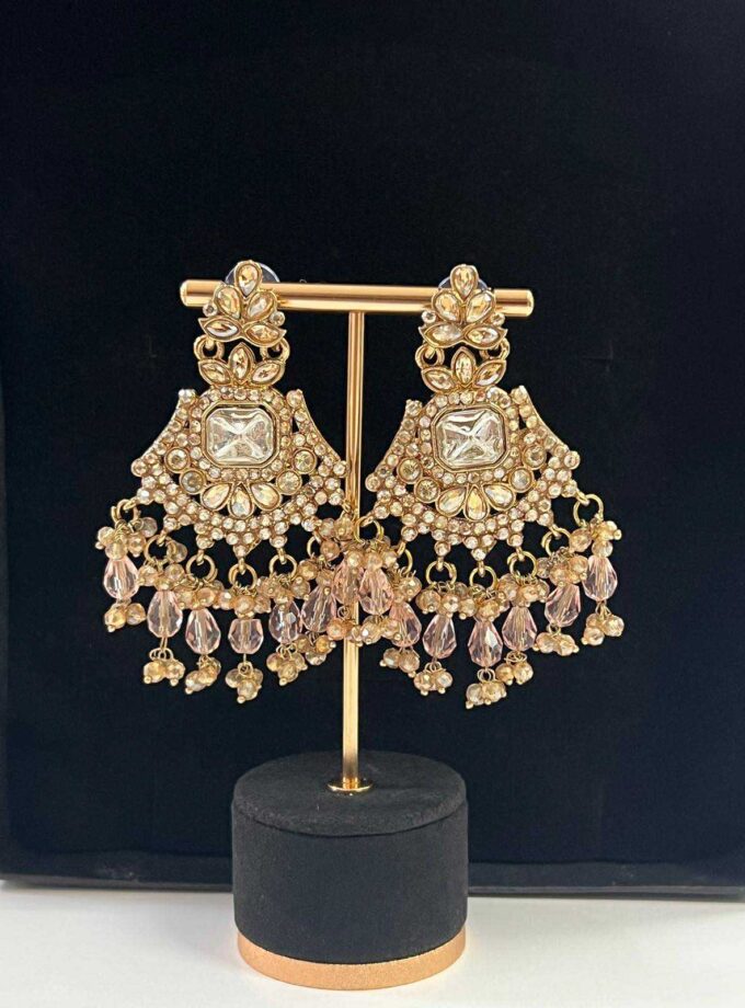 Oorbellen goud met diverse kleuren opties (design 6)