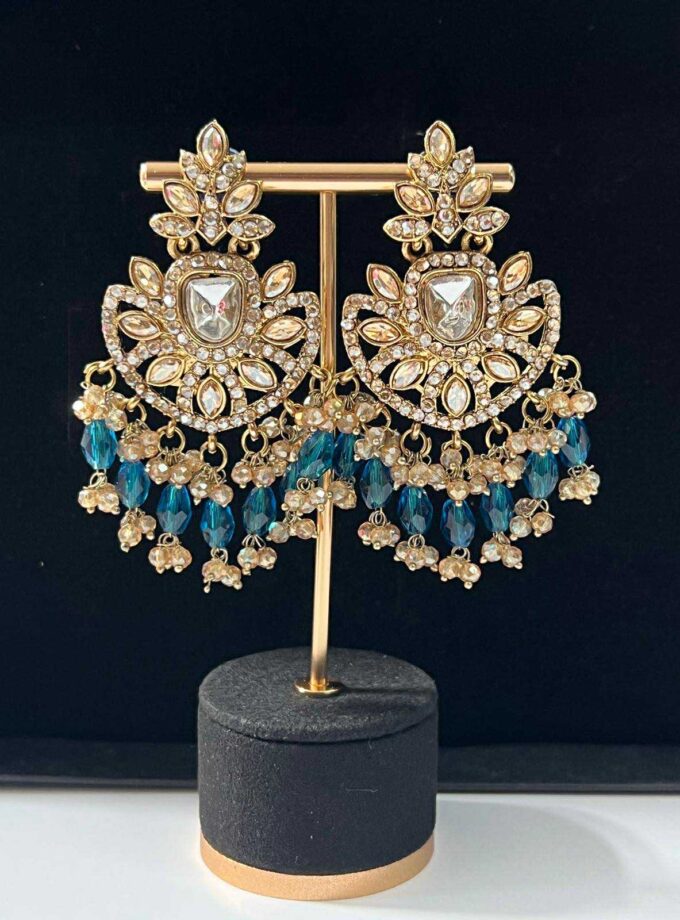 Oorbellen goud met diverse kleuren opties (design 2)