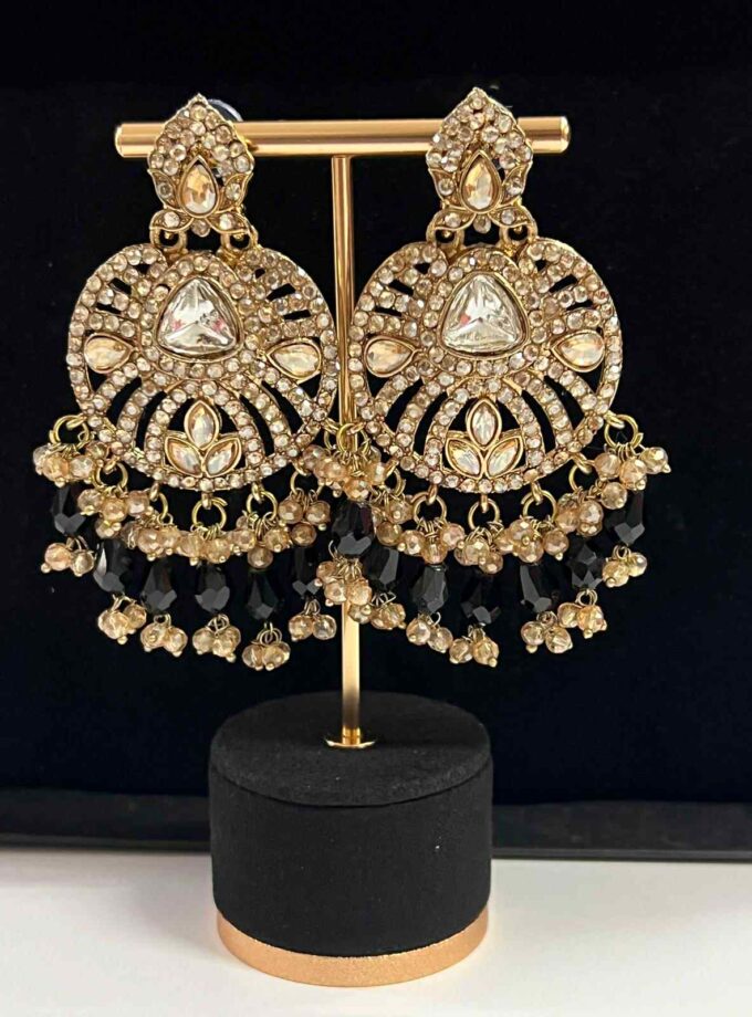 Oorbellen goud met diverse kleuren opties (design 3)