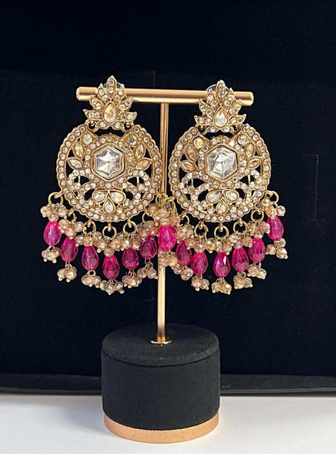 Oorbellen goud met diverse kleuren opties (design 5)