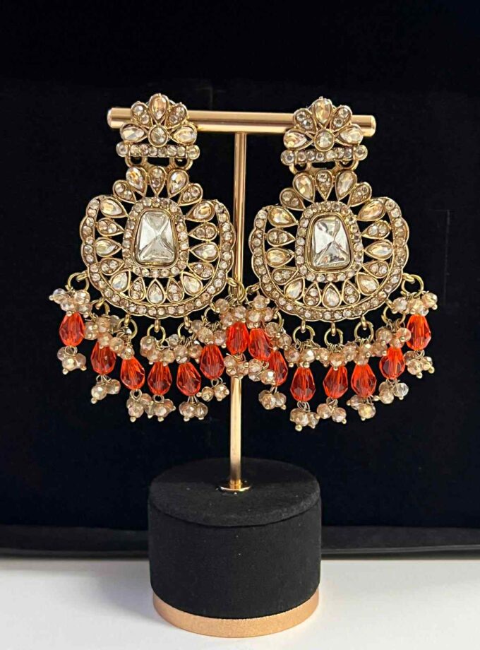 Oorbellen goud met diverse kleuren opties (design 4)