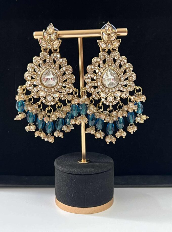 Oorbellen goud met diverse kleuren opties (design 1)