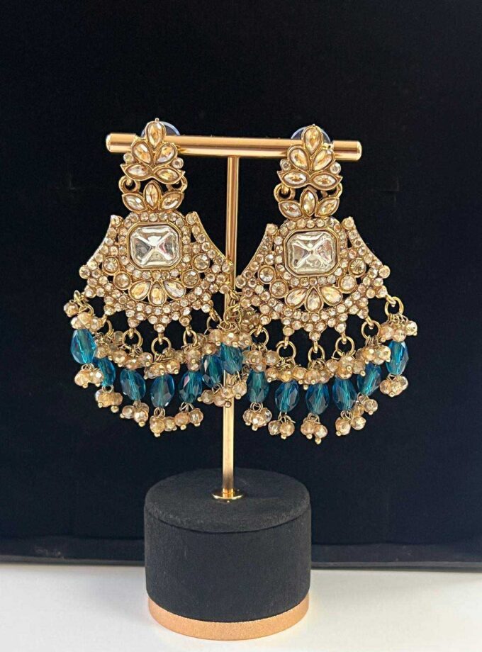 Oorbellen goud met diverse kleuren opties (design 6)