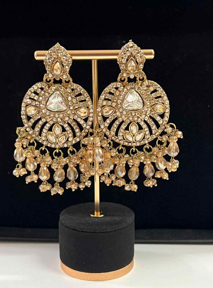 Oorbellen goud met diverse kleuren opties (design 3)