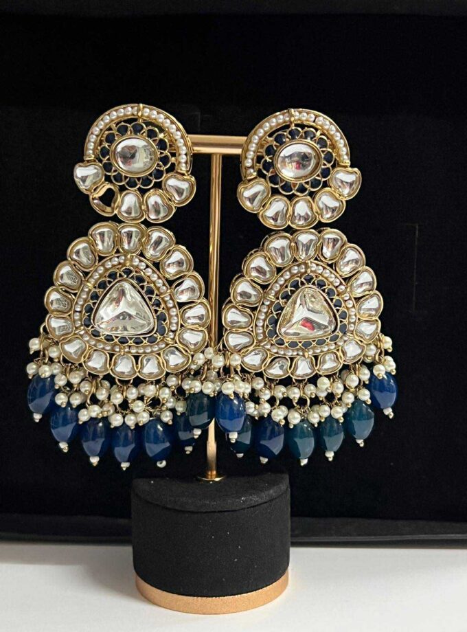 Oorbellen goud met diverse kleuren (design 7)