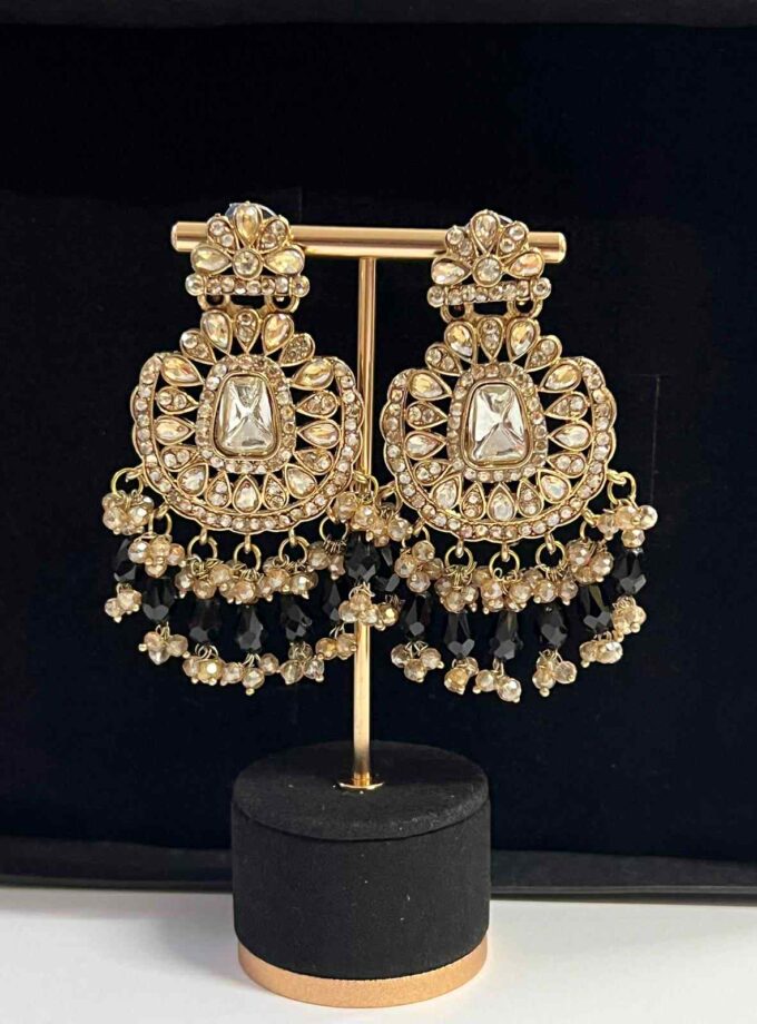 Oorbellen goud met diverse kleuren opties (design 4)