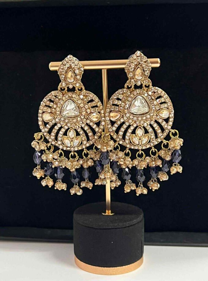 Oorbellen goud met diverse kleuren opties (design 3)