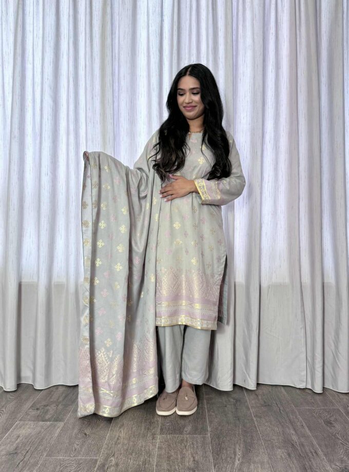 Jacquard print katoenen 3delig suit 12715 - Extra Large