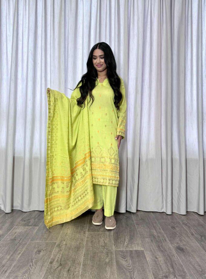 Jacquard print katoenen 3delig suit 12742 - XXL