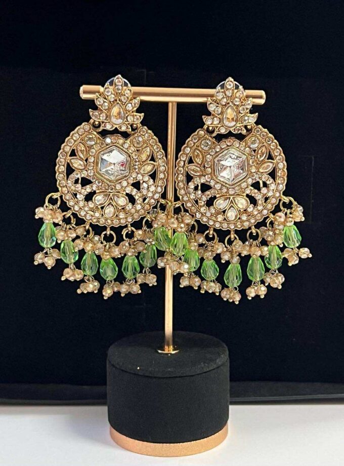 Oorbellen goud met diverse kleuren opties (design 5)