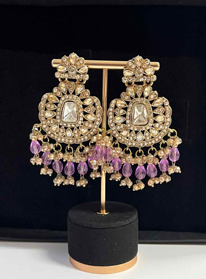 Oorbellen goud met diverse kleuren opties (design 4)