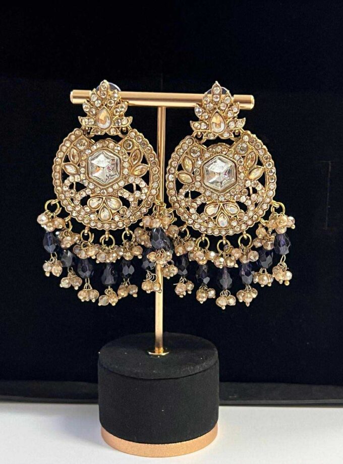 Oorbellen goud met diverse kleuren opties (design 5)