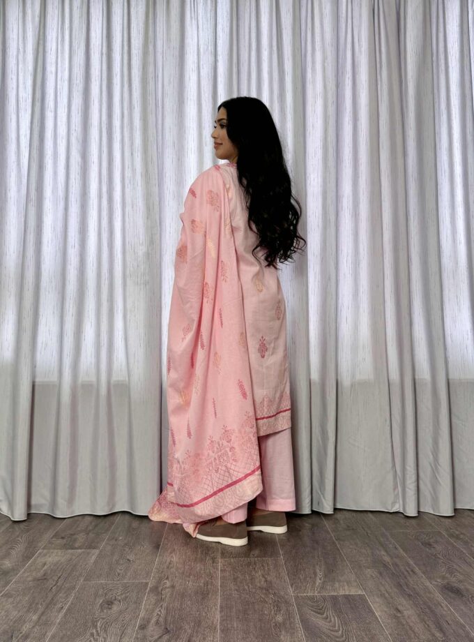 Jacquard print katoenen 3delig suit 12732