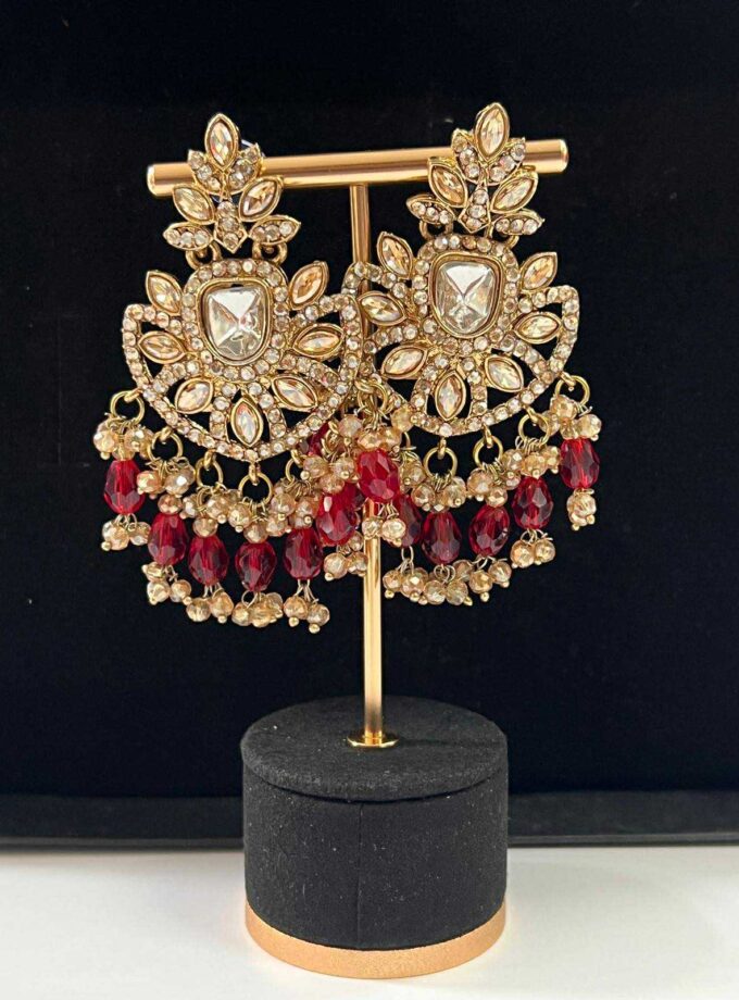 Oorbellen goud met diverse kleuren opties (design 2)