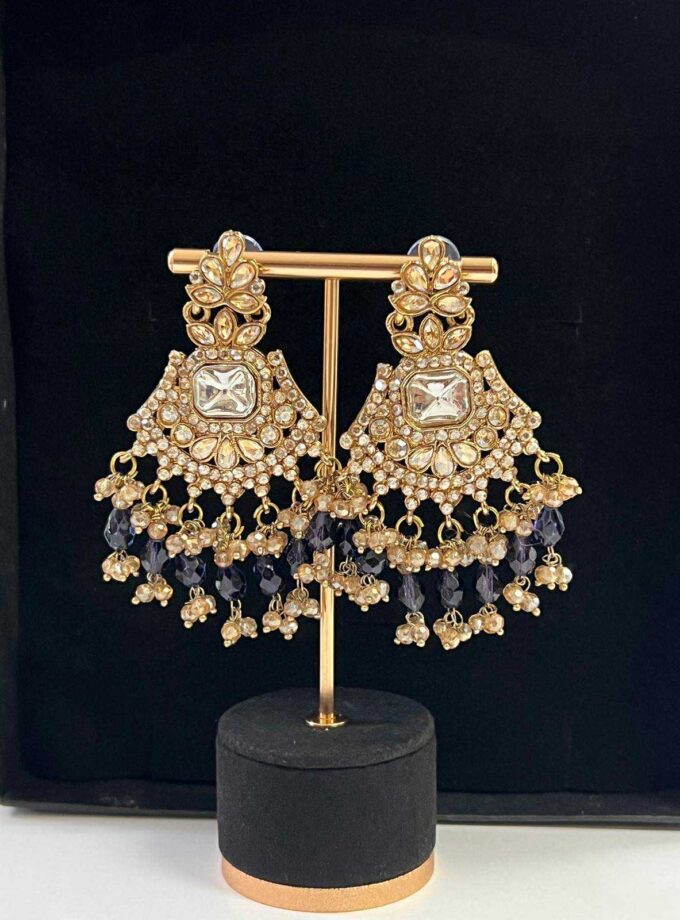 Oorbellen goud met diverse kleuren opties (design 6)