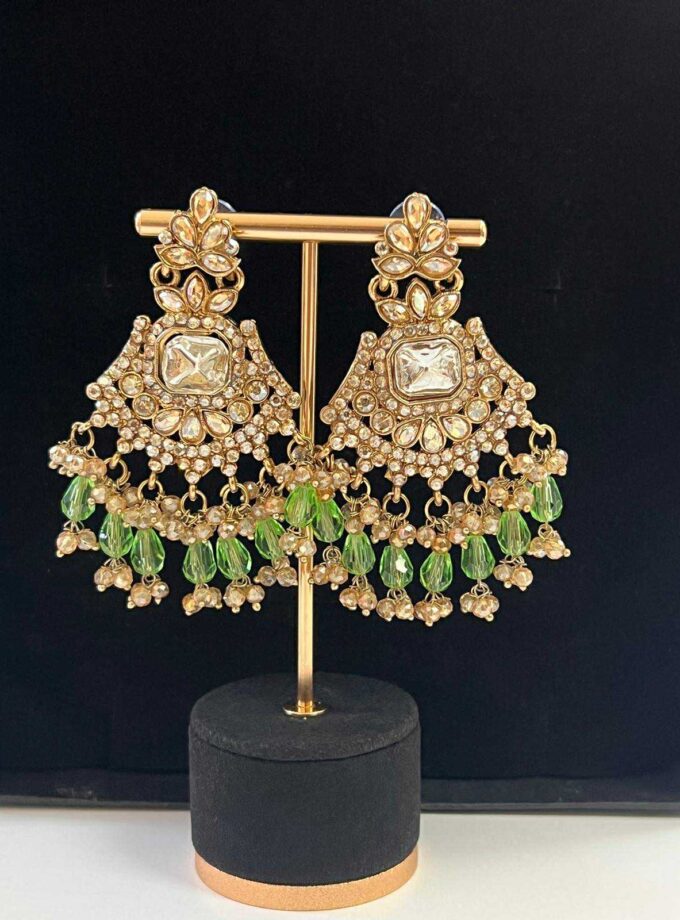 Oorbellen goud met diverse kleuren opties (design 6)