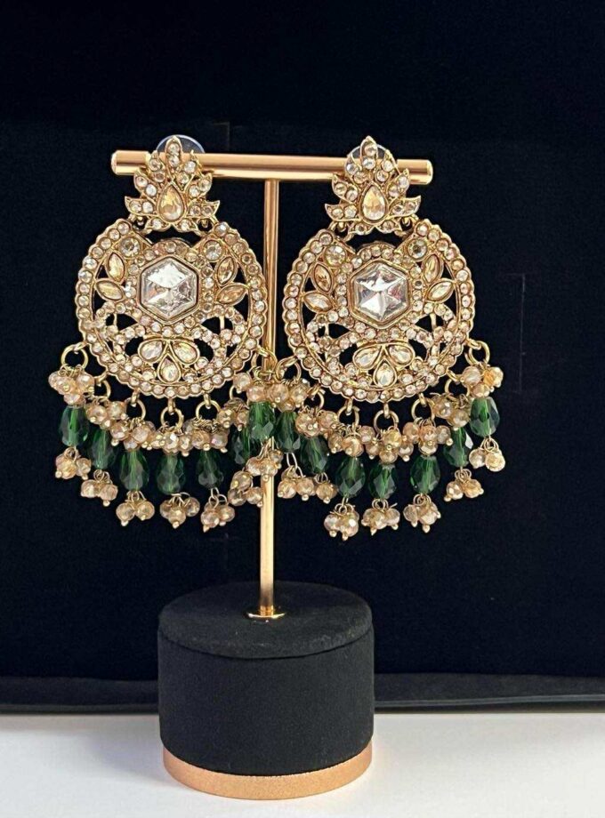 Oorbellen goud met diverse kleuren opties (design 5)