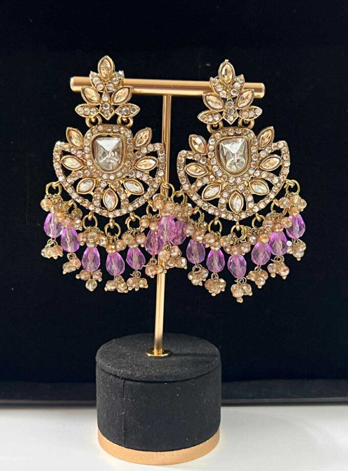 Oorbellen goud met diverse kleuren opties (design 2)