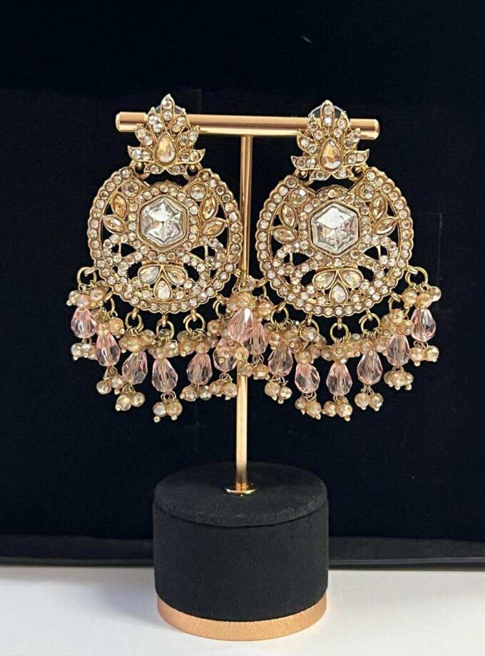 Oorbellen goud met diverse kleuren opties (design 5)