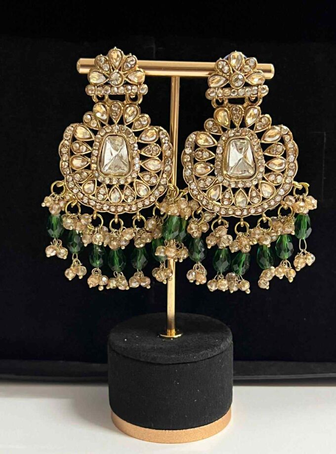 Oorbellen goud met diverse kleuren opties (design 4)