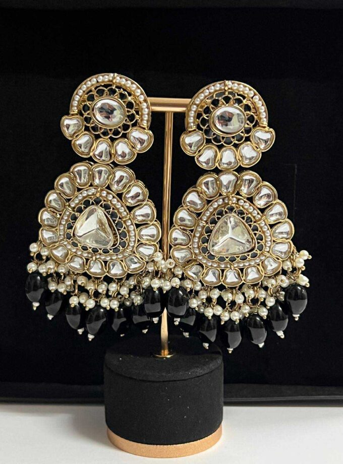 Oorbellen goud met diverse kleuren (design 7)