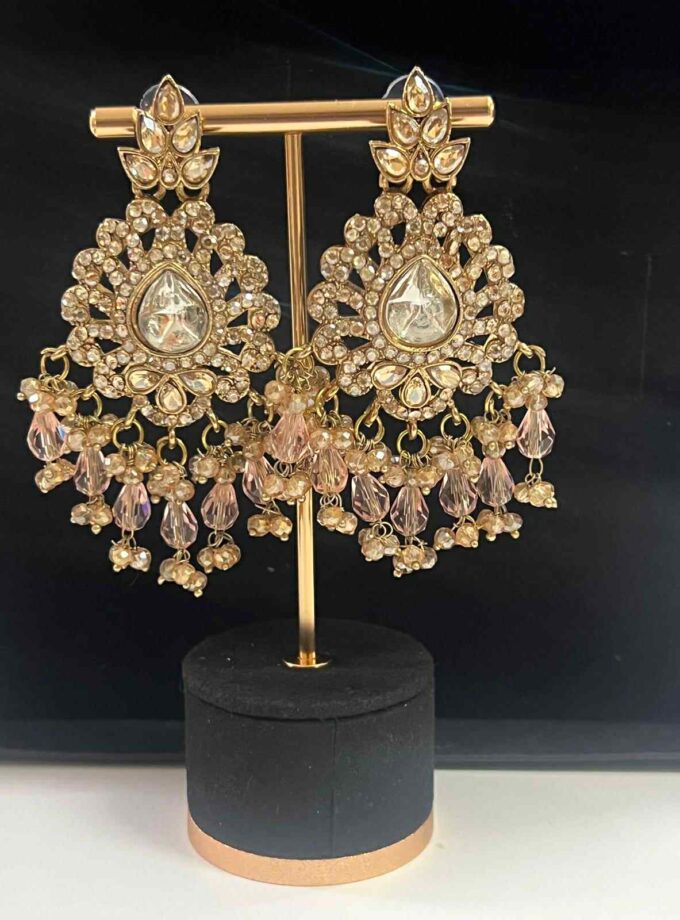 Oorbellen goud met diverse kleuren opties (design 1)