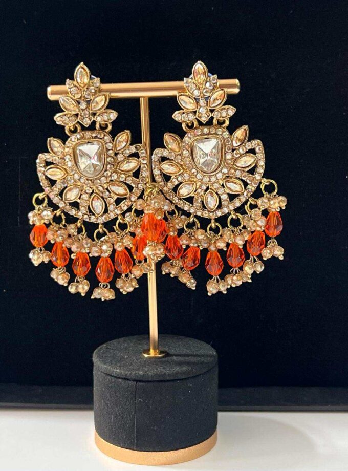 Oorbellen goud met diverse kleuren opties (design 2)