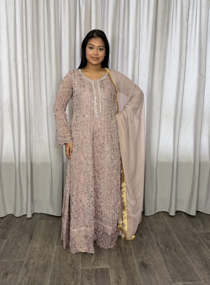 Mona chiffon maxi lila 01258