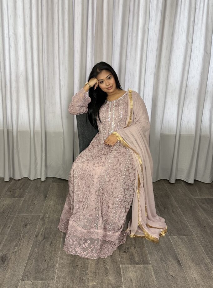 Mona chiffon maxi lila 01258