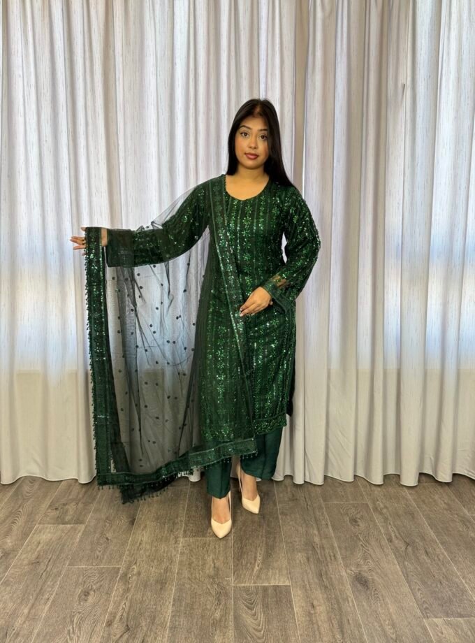 Driedelige suit bottle green- Net 2022