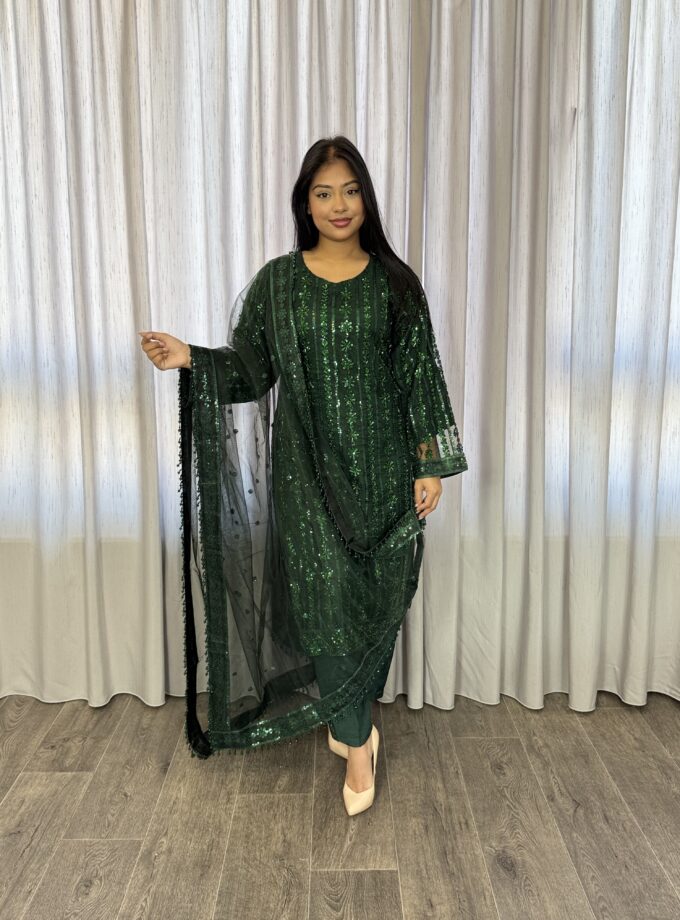 Driedelige suit bottle green- Net 2022