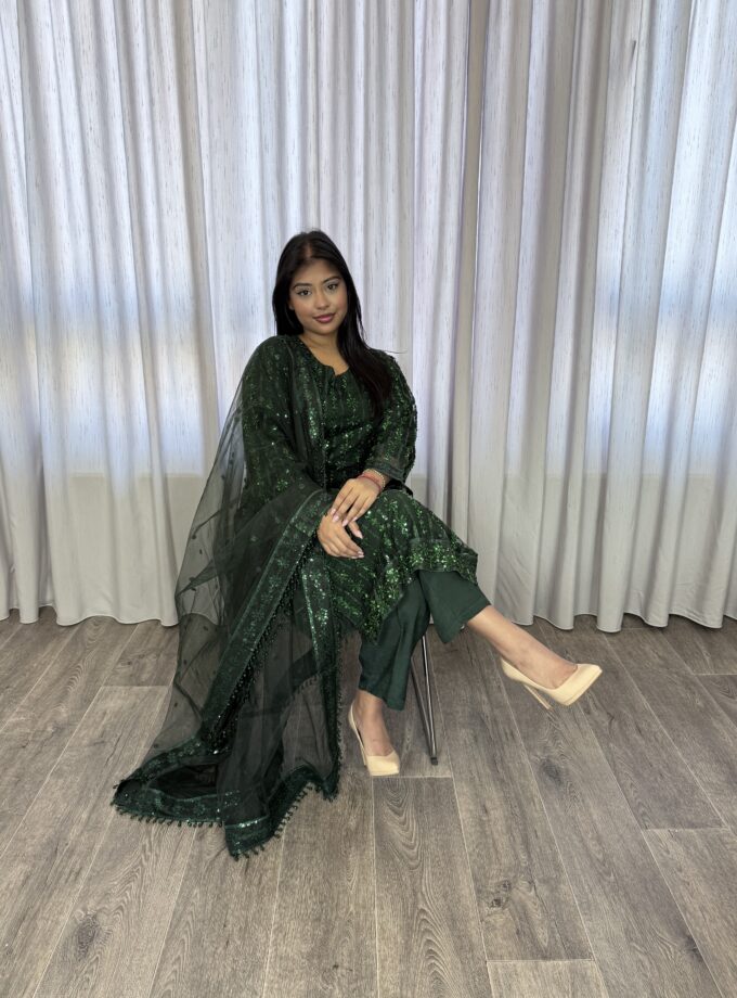 Driedelige suit bottle green- Net 2022