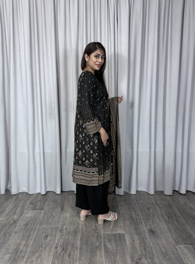 Embroided linnen suit driedelig 01366