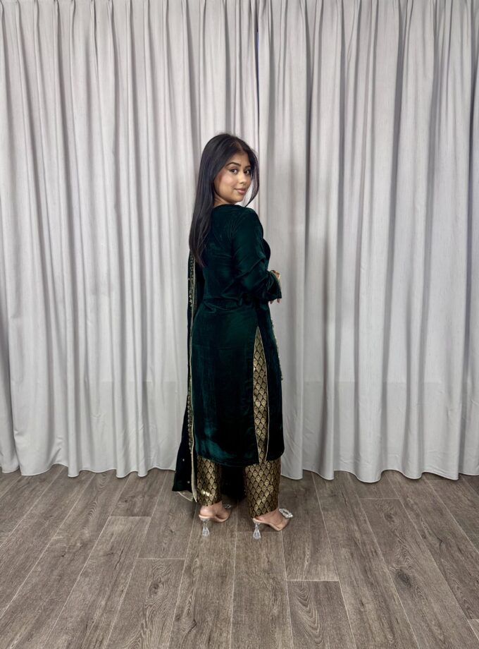 Velvet suit - smaragdgroen