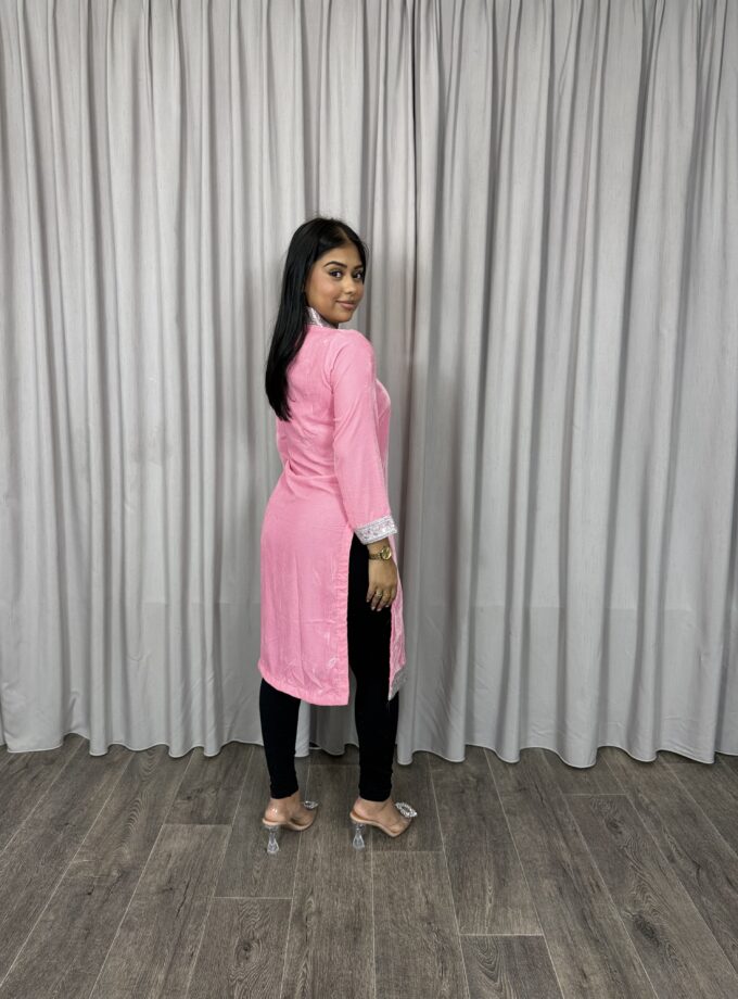 Velvet kurta- roze