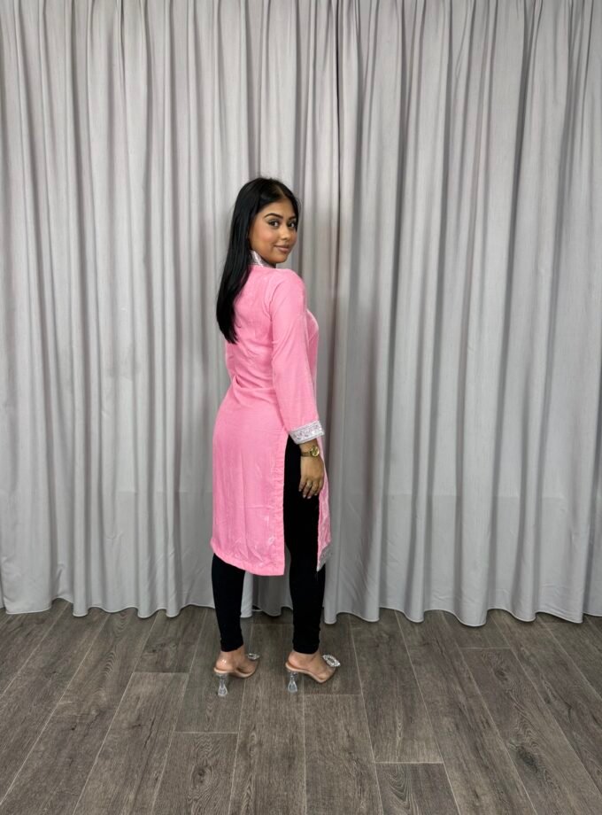 Velvet kurta- roze 1048