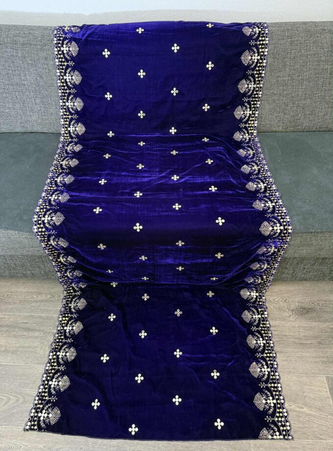 Velvet shawl- lichtpaars 14809