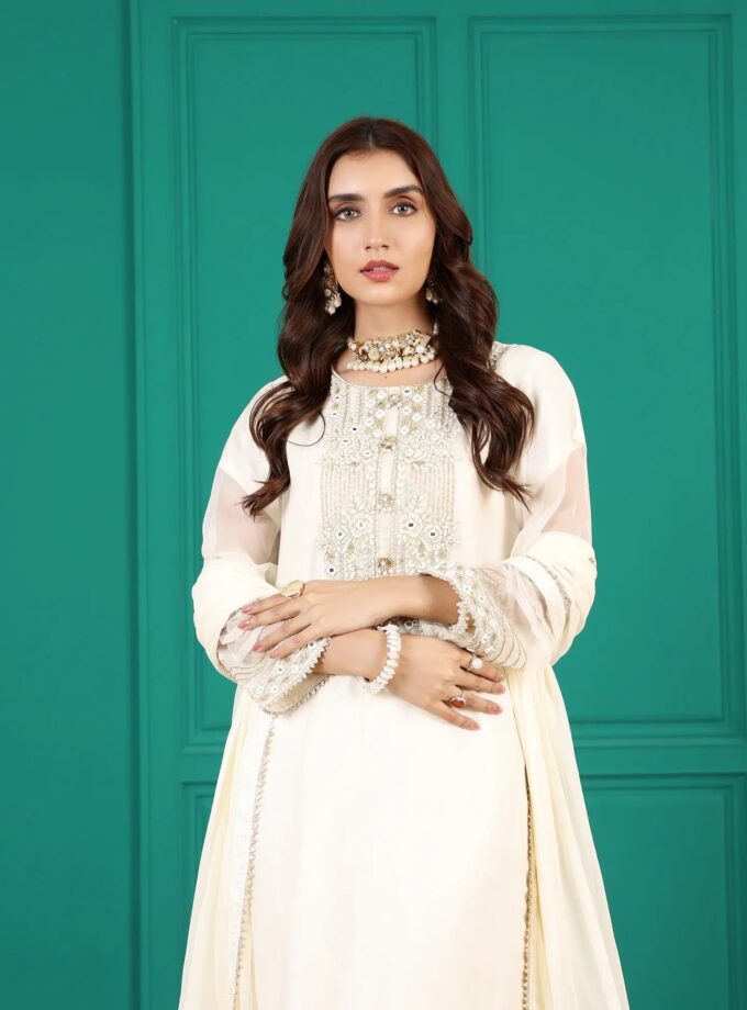 Shaposh chiffon suit - 3 delig 2205 (wit)