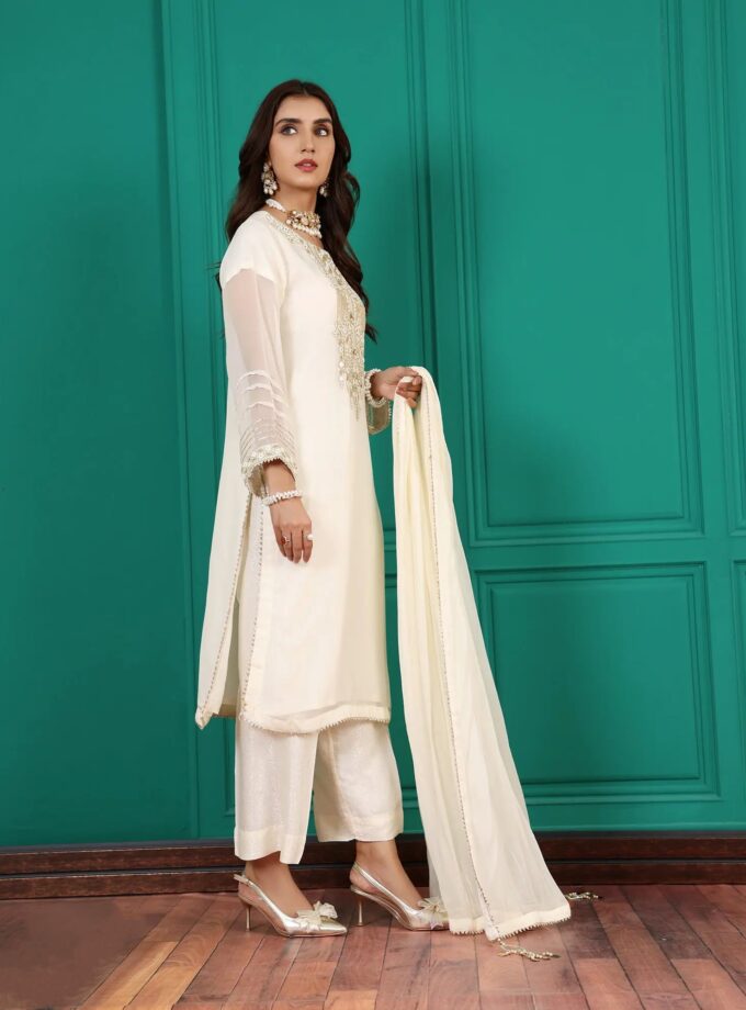 Shaposh chiffon suit - 3 delig 2205 (wit)