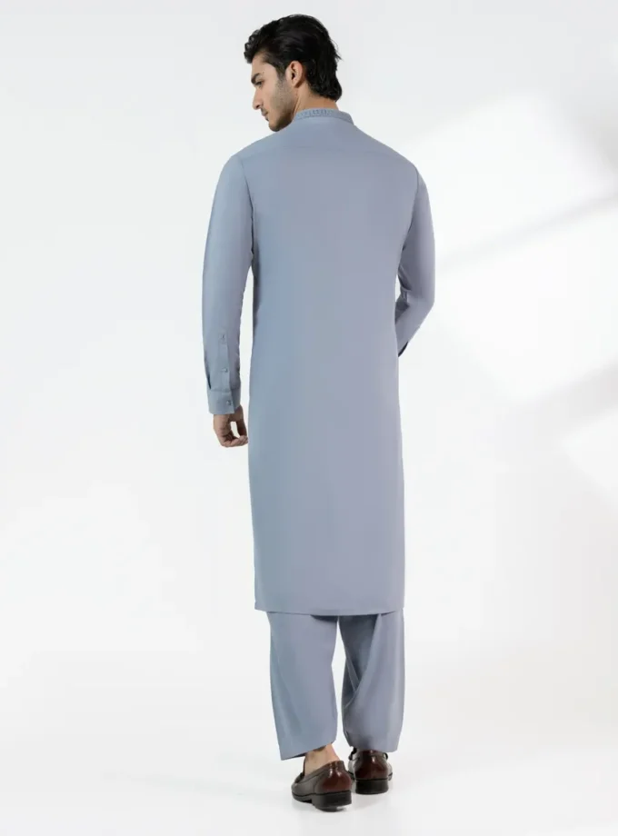 Junaid Jamshed shalwaar kameez - light grey 14525 maat XL
