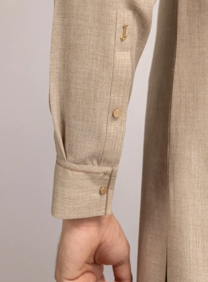 Junaid Jamshed shalwaar kameez - beige 14387 maat M en L