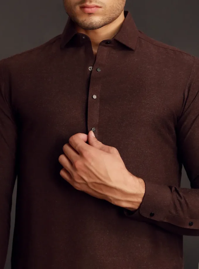 Junaid Jamshed shalwaar kameez - brown 14576 maat XL